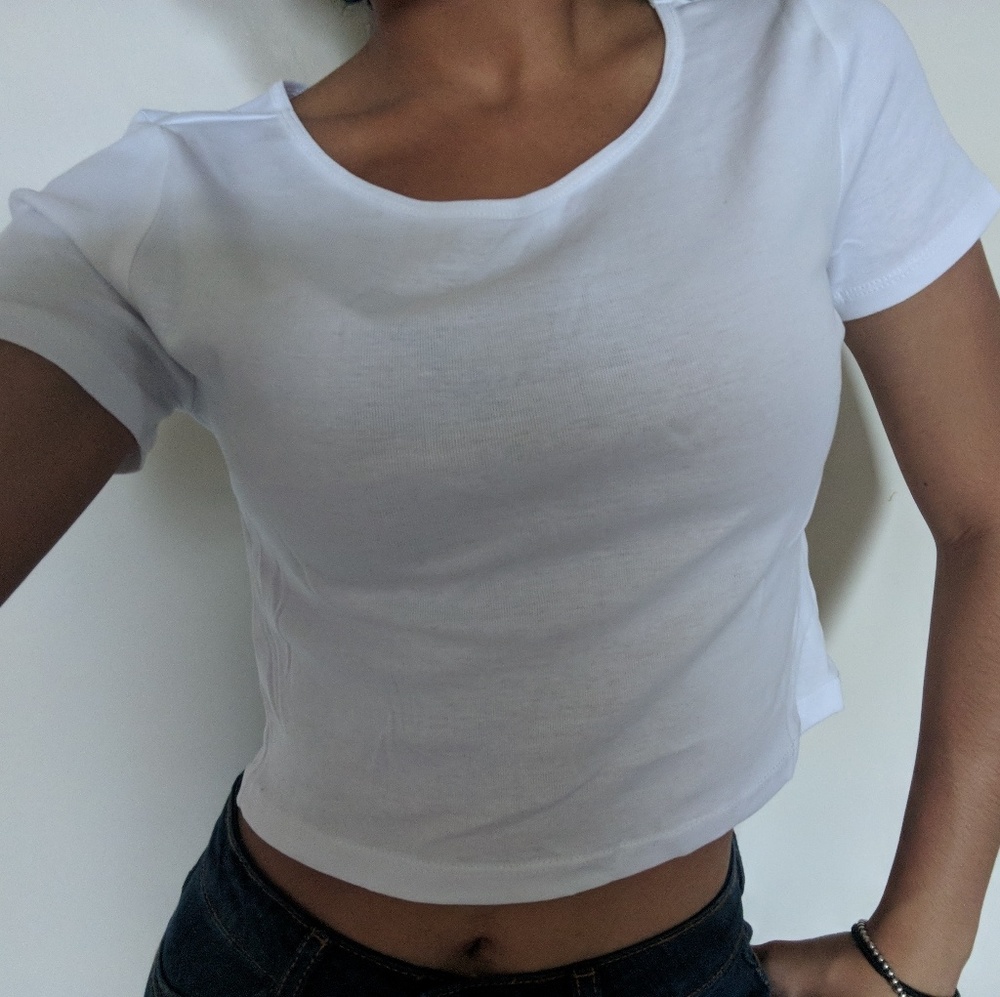 H&M White Crop top
